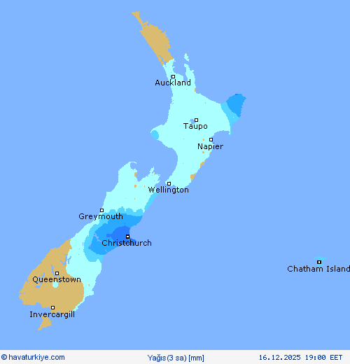 Yağış(3 sa) Tahmin Haritaları